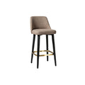 Modern Upholstered Bar Stool with Metal Frame and Footrest