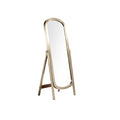 Modern Freestanding Full-Length Mirror with Elegant Gold Frame